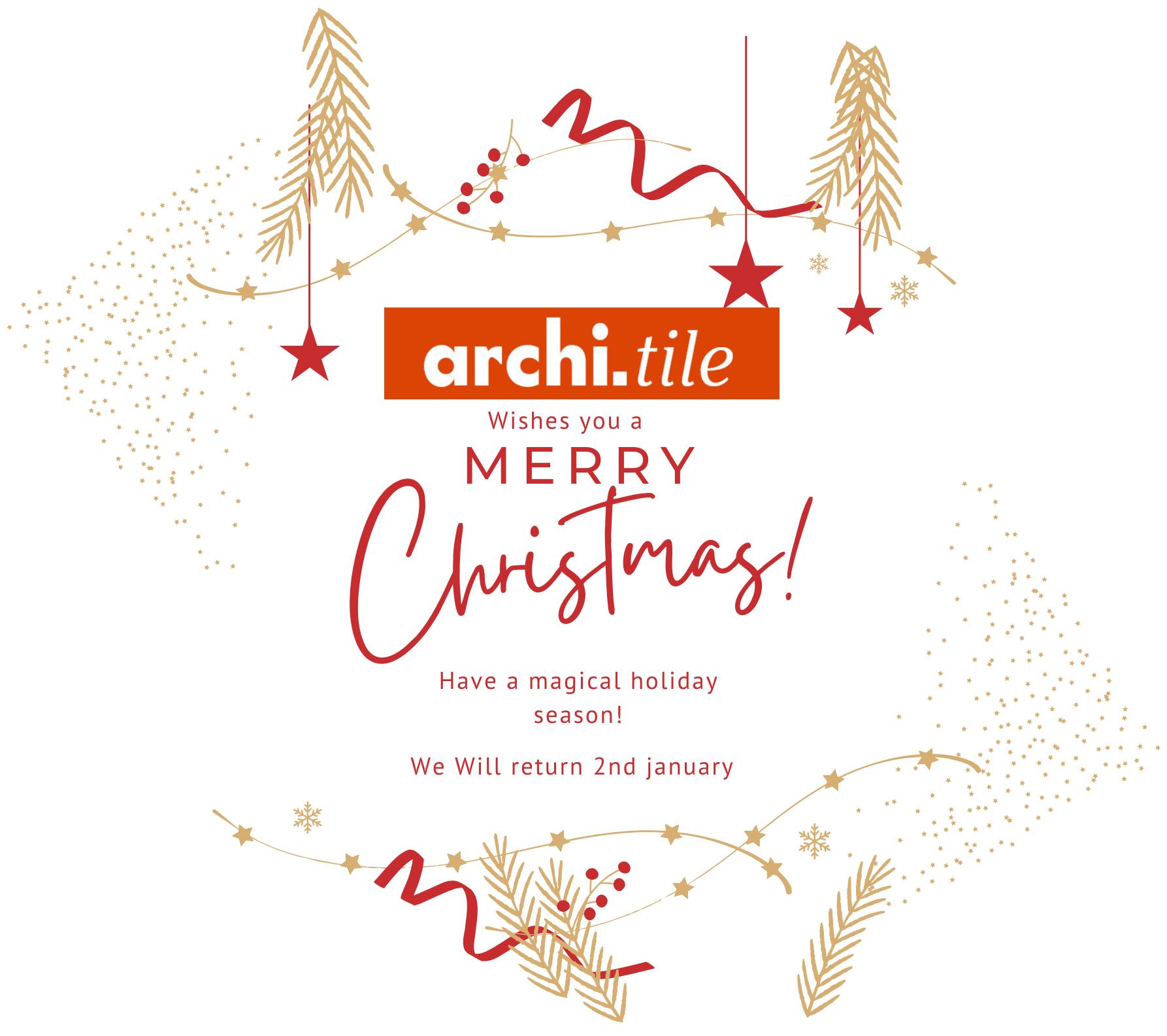 ?✨ Merry Christmas from Archi-Tile! ✨?
We’re spreading festive cheer and wishing all our amazing customers a holiday season that’s as solid, stylish, and timeless as our tiles! Thank you for being part of our journey this year – here’s to a bright and beautiful new year ahead.
Stay warm, stay merry, and don’t forget to tile your way into 2025 with us! ?
#MerryChristmas #ArchiTile #TileYourStyle #FestiveSeason