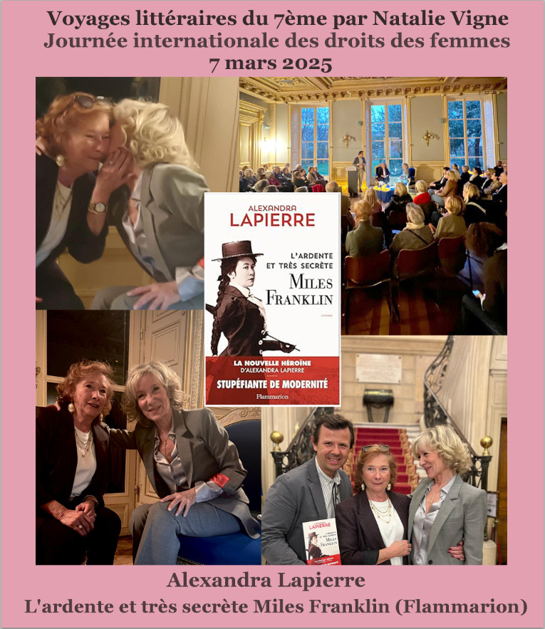 RETOUR SUR LA MAGNIFIQUE SOIRÉE DU VENDREDI 7 MARS 2025 À LA MAIRIE DU 7e ARRONDISSEMENT DE PARIS À L'OCCASION DE LA JOURNÉE INTERNATIONALE DES DROITS DES FEMMES AUTOUR D’ALEXANDRA LAPIERRE ET DE SON DERNIER ROMAN : L’ARDENTE ET TRES SECRETE MISS FRANKLIN (FLAMMARION ).
L’occasion de lancer en collaboration avec la Mairie du 7e arrondissement de Paris : les Voyages Littéraires du 7e par Natalie Vigne .
Un moment d’exception et de ferveur autour de cette auteure exceptionnelle dont la générosité et l’immense talent ont conquis le public.
Merci à toute l'équipe de la mairie du 7e, pour son professionnalisme, son enthousiasme et sa confiance pour ce premier évènement.
Merci à Christophe Poisson, Marie-Liesse Cario, Nicolas et tous les autres qui ont eu à cœur de faire en sorte que tout cela existe avec autant de bienveillance.
#lessoireeslitterairesdenatalie #confidenceslitteraires #salonlitteraire #litterature #litteratureetmusique #natalieinthemoodforbooks #natalievigne #confessionslittéraires
#lesvoyageslittérairesdu7eparnatalievigne#mairiedu7eme #librairietome7