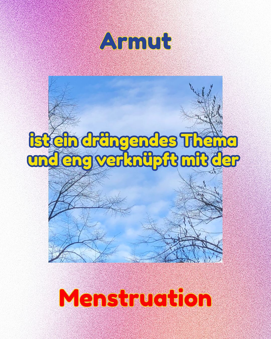 ?Armut und Menstruation gehen oft Hand in Hand, weil Menschen in prekären Lebenslagen häufig keinen Zugang zu bezahlbaren Menstruationsprodukten, sauberem Wasser, Hygieneartikeln oder sicheren Sanitäranlagen haben. Das betrifft besonders Frauen, Mädchen und menstruierende Personen in ärmeren Regionen der Welt – aber auch in wohlhabenden Ländern gibt es sogenannte Periodenarmut. Wer sich Binden, Tampons oder Menstruationstassen nicht leisten kann, muss improvisieren oder bleibt der Schule oder Arbeit fern, was langfristig Bildungschancen und wirtschaftliche Teilhabe einschränkt. So wird Menstruation in Armut nicht nur zur gesundheitlichen, sondern auch zur sozialen Belastung.?
Wir fordern eine Infrastruktur für Menstruierende und ein bedingungsloses Grundeinkommen @meinbge für Alle!
Quelle Slide 3:https://www.plan.de/fileadmin/website/04._Aktuelles/Kampagnen_und_Aktionen/Menstruationsumfrage/Plan-Umfrage_Menstruation-A4-2022_final.pdf
#grundeinkommen #stadtentwicklung #verborgenepotentiale #hamburg #menstruationmatters #periodeistpolitisch