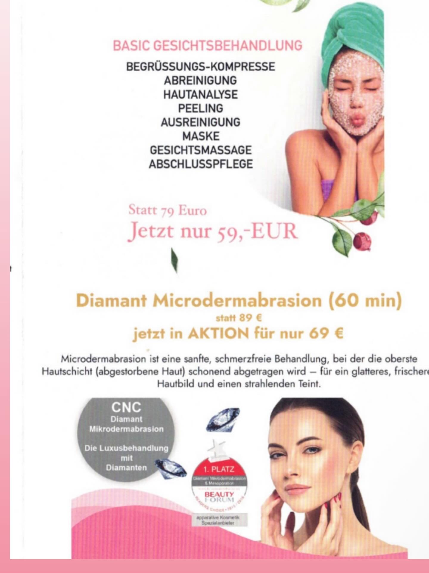 Dein Glow beginnt jetzt.
Gönn dir eine Beauty Basic Behandlung oder eine Diamond Mikrodermabrasion mit apparativer Kosmetik – für sichtbar glattere und strahlende Haut.
? Beauty Basic statt 79 € – jetzt 59 €
? Diamond Mikrodermabrasion statt 89 € – jetzt 69 €
? Aktion gültig bis Ende März
? Jetzt Termin sichern per DM oder Telefon.
#Salzburg
#KosmetikSalzburg
#BeautySalzburg
#Gesichtsbehandlung
#Mikrodermabrasion
DiamondMicrodermabrasion
ApparativeKosmetik