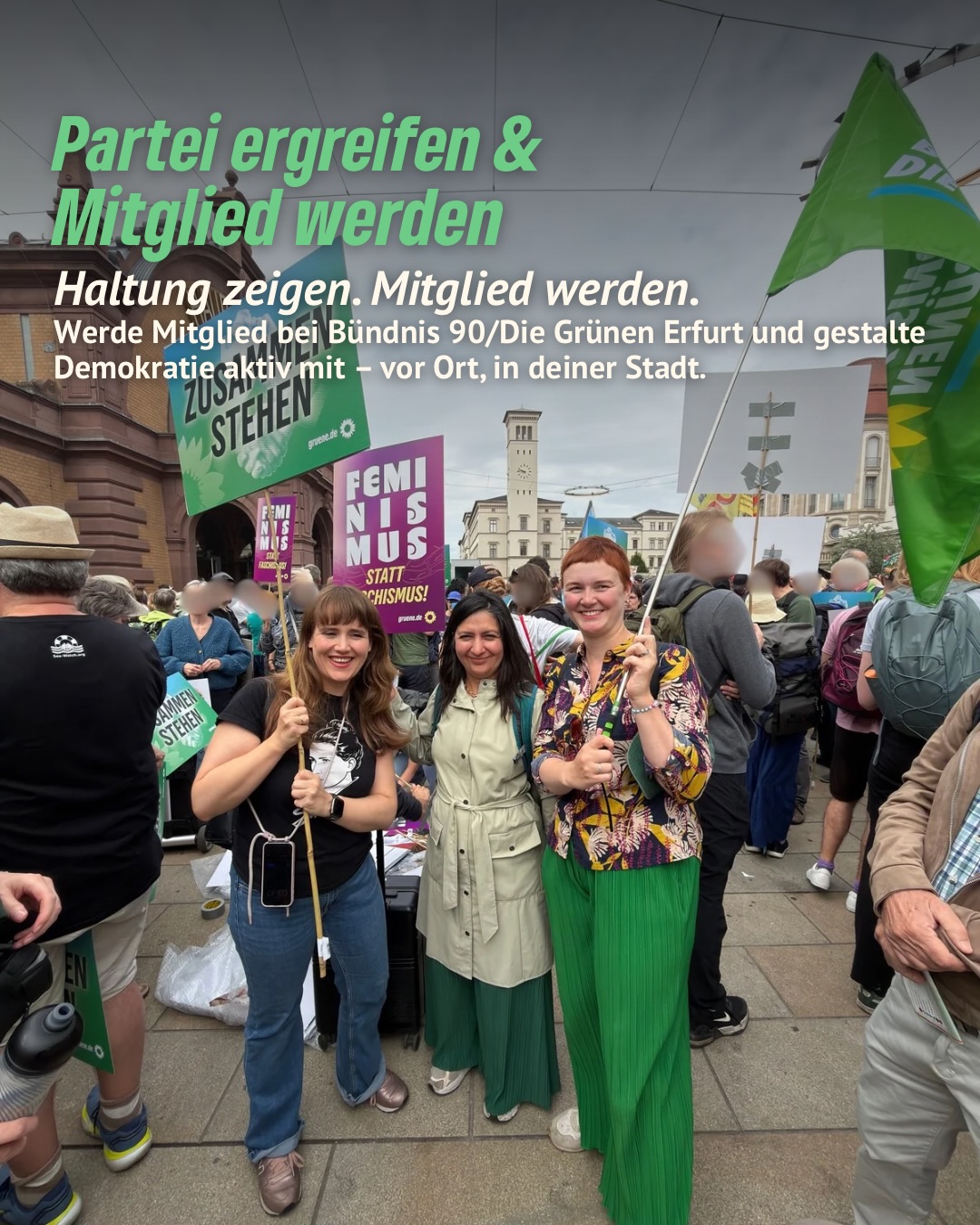 Demokratie ist sich in seine eigenen Angelegenheiten einzumischen ‼️
Am Wochenende haben Zehntausende in Erfurt gezeigt, was Zusammenhalt bedeutet: laut, bunt und friedlich gegen Ausgrenzung und für unsere Demokratie.
Schweigen ist keine Option.
Wenn du nicht nur zuschauen, sondern mitgestalten willst: Werde Mitglied bei uns Bündnis 90/Die Grünen Erfurt und misch dich ein – vor Ort, in deiner Stadt, für das, was dir wichtig ist. 💪
👉 Den Link findest du in unserer Bio
#demokratie #erfurt #grüneerfurt #zusammenstehen #mitmachen